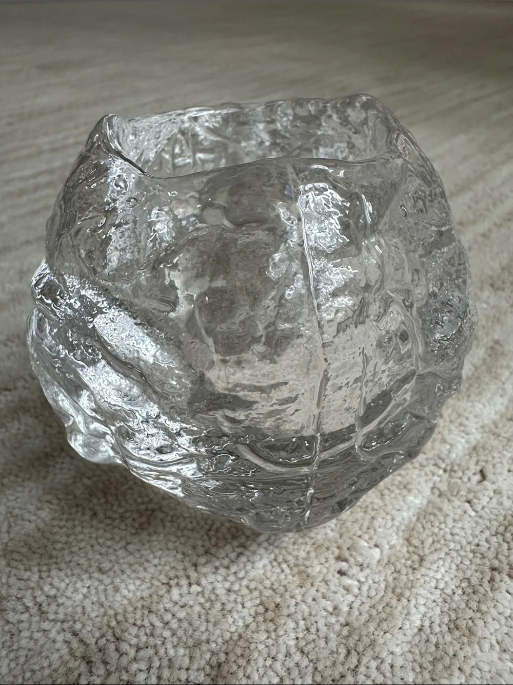 Kosta Boda Snowball Votive Holder Tea Light Candle Holder Ann Wolff Medium
